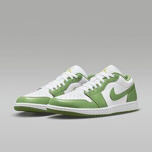 Nike Air Jordan 1 Low SE Shoes White Chlorophyll  Men's Size 7 NEW WITH BOX